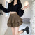 Double Layered Women’s Elastic High Waist Ruffled Mini Skirt