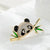 Adorable Rhinestone-embellished Panda-themed Brooches