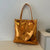 Spacious Glossy Metallic Finish Top-handle Tote Bag