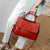 Crocodile Textured Genuine Leather Bag with Detachable Shoulder Strap