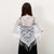 Summer Elegance Embroidered Lace Tassel Triangle Scarf for Women