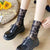 Women's Breathable Sheer Lace Transparent Floral Socks