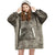 Oversized Plush Hoodie Blanket with Long Flannel Sleeves for Winter