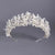 Women's Elegant White Floral and Faux Pearl Bridal Tiara