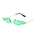 Rimless Women's Summer Must-Own Sunglasses with Fire Flame Design
