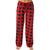 Cozy Plaid Print Drawstring Waist Women's Full Length Pajamas