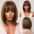 Flattering Short Straight Bob Hair Wigs with Bangs for Women
