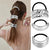 Stylish 3pcs Geometric Metal Charm Elastic Hair Ties