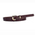 Women's Textured Faux Leather Thin Belt with Metallic Buckle