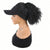 Summer Ready Sun Visor Hat with 12inch Curly Hair Extensions