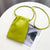 Portable Solid Color PU Leather Mobile Phone Wallet Cross-body Bags