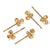 5pcs Elegant Golden Flower Hair Forks with Faux Pearl Accent