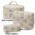 Travel-Friendly 3-Piece Makeup Bag Set with Zipper Closure