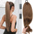 Quick and Easy Long Straight Elastic Rope Ponytail Hair Extension