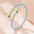 Genuine Leather Braided Double Snake Head Cuff Bangles