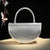 High-shine Metallic Look Top Handle Half Moon Evening Bag