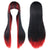Multi-Colored Ombre Rainbow Wigs with Lush Curls and Bangs