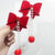 Sweet Fashion Pearl Chain Bow Hair Clips for Little Girls