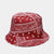 Paisley Flower Pattern Reversible Summer Bucket Hats