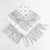Paisley Bandana Embellished with Long Silver Rhinestone Fringe Tassels