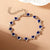 Colorful Heart-shaped Rhinestone Charm Bracelets for Women