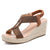 Women's Espadrille Wedge Sandals with Woven Design & Elastic Slingback