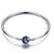 Fine Sterling Silver Heart Charm Women's Bangle Bracelets