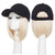 Adjustable Baseball Cap with 6-inch Short Straight Hair Extensions