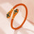 Genuine Leather Braided Double Snake Head Cuff Bangles