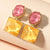 Women's Asymmetry Water Ripple Square Dangle Earrings