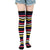 Fun & Colorful Rainbow Stripes Over the Knee Stretchy Long Socks