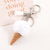 Mini & Fluffy Pom Pom Ice Cream Keychains with Tassel