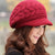 Women's Braided Baggy Knit Crochet Beanie Hat for Winter