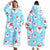 Festive Christmas Holiday Theme Oversized Hooded Blanket
