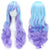 Multi-Colored Ombre Rainbow Wigs with Lush Curls and Bangs