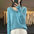 Winter Fashion V-Neck Long Sleeve Wool Sweater for Women
