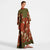 Loose Printed Bohemian Long Sleeve Maxi Dress for Women