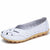 Genuine Leather Hollow Flat Shoes for Women's Everyday Wear