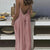 Loose-Fit Spaghetti Strap Solid-Color Summer Dress for Women