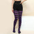 Women's Elastic High Waist Tights with Bold Stripe Design