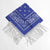 Paisley Bandana Embellished with Long Silver Rhinestone Fringe Tassels