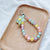 Candy-Colored Beaded Phone Wristlet Pendant Keychain