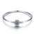 Fine Sterling Silver Heart Charm Women's Bangle Bracelets