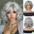 Women’s Voluminous Short Curly Hair Wig with Bangs