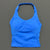 Solid Color Padded Activewear Halter Top for Women