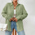 Textured Button-Down White Long Sleeve Shirt for Women