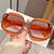 Retro Y2K Style Color Block Oversized Square Sunglasses