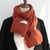 Women's Solid Color Knitted Thick and Warm Winter Scarves