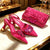 Glistening Rhinestone High-Heel Sandals and Matching Bag Set