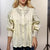 Women’s Classy Hollow-Out Flower Lace Stand Collar Long Sleeve Blouse